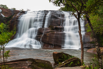 Jet-Sri  waterfall, Beautiful waterfall in Bung-Kan province, ThaiLand.