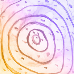 Purple and brown watercolor waves background.