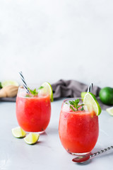 Alcohol drink red watermelon cocktail for summer days