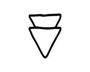 down arrow icon hand drawn design illustration,designed for web and app