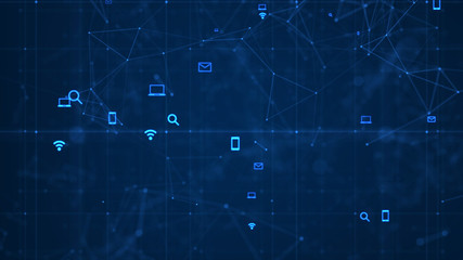 Technology network background.