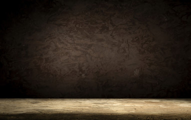 black background and desk board table