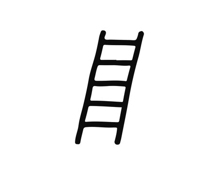 ladder icon hand drawn design illustration,designed for web and app