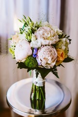 Colorful isolated bridal bouquet for a wedding
