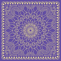 vector illustration. pattern with floral mandala, decorative border.