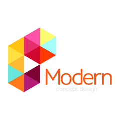 Triangle shape design abstract business logo icon design. Company logotype branding emblem idea