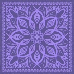 vector illustration. pattern with floral mandala, decorative border.