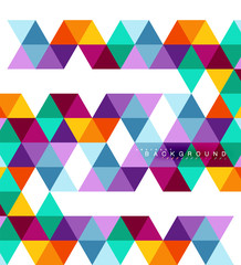 Multicolored triangles abstract background, mosaic tiles concept