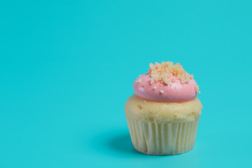 Birthday Cake On Color For The Background