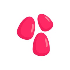 Pomegranate seeds icon. Flat illustration of pomegranate seeds vector icon for web isolated on white