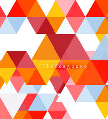 Multicolored triangles abstract background, mosaic tiles concept