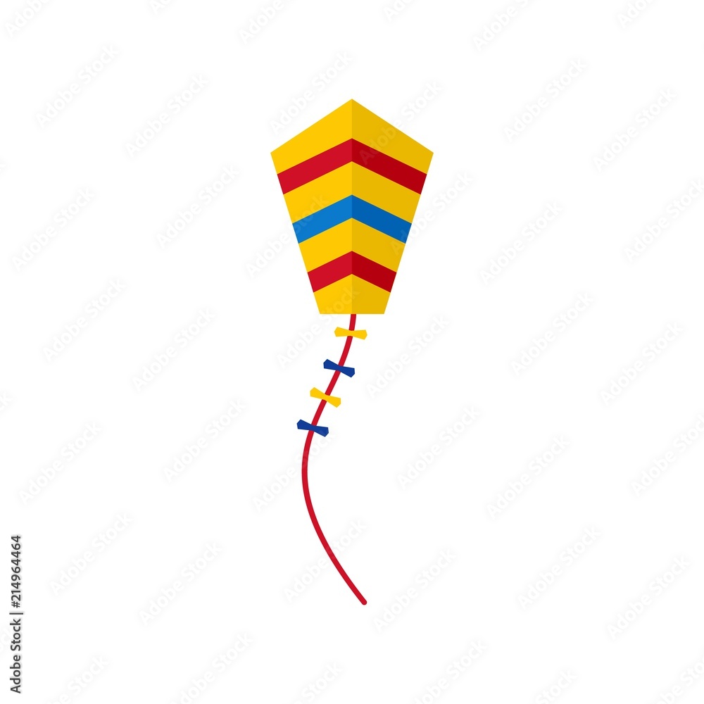 Poster spring kite icon. flat illustration of spring kite vector icon for web isolated on white