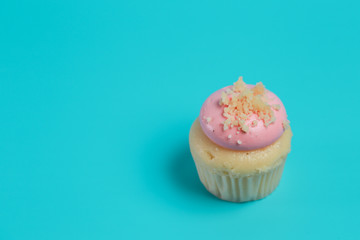 Birthday Cake On Color For The Background