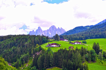 the view of the odle south tyrol italy