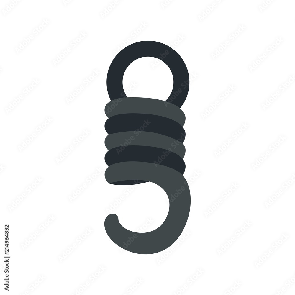 Poster elastic coil icon. flat illustration of elastic coil vector icon for web isolated on white
