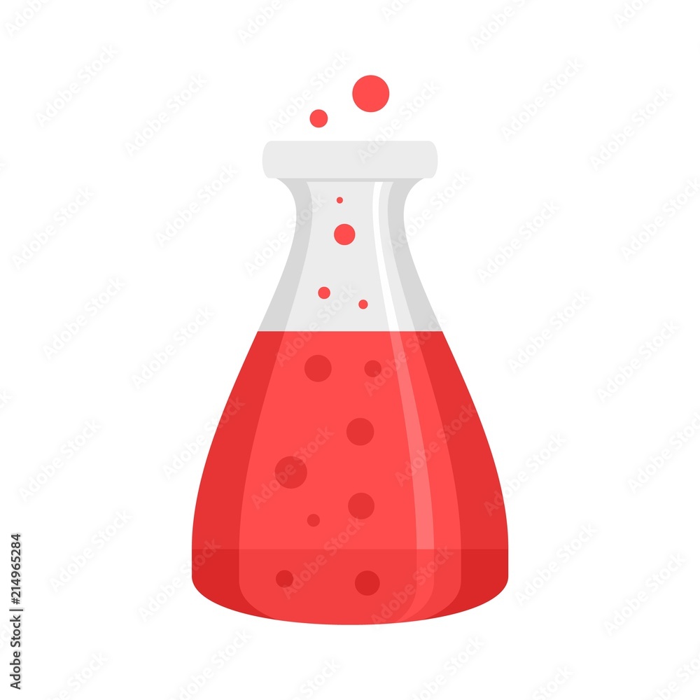Poster boiling flask icon. flat illustration of boiling flask vector icon for web isolated on white