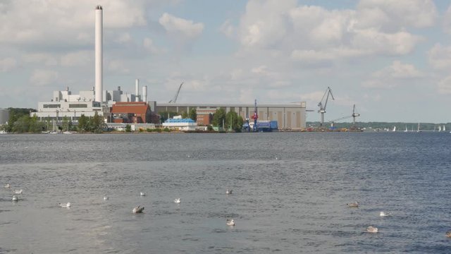 Panorama from the Flensburg shipyard
