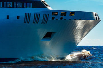 White cruise liner
