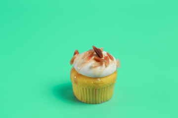 Birthday Cake On Color For The Background