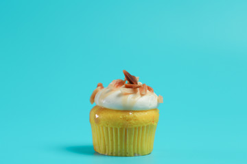 Birthday Cake On Color For The Background