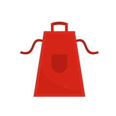 Bbq apron icon. Flat illustration of bbq apron vector icon for web isolated on white