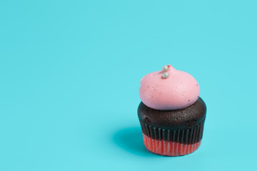 Birthday Cake On Color For The Background