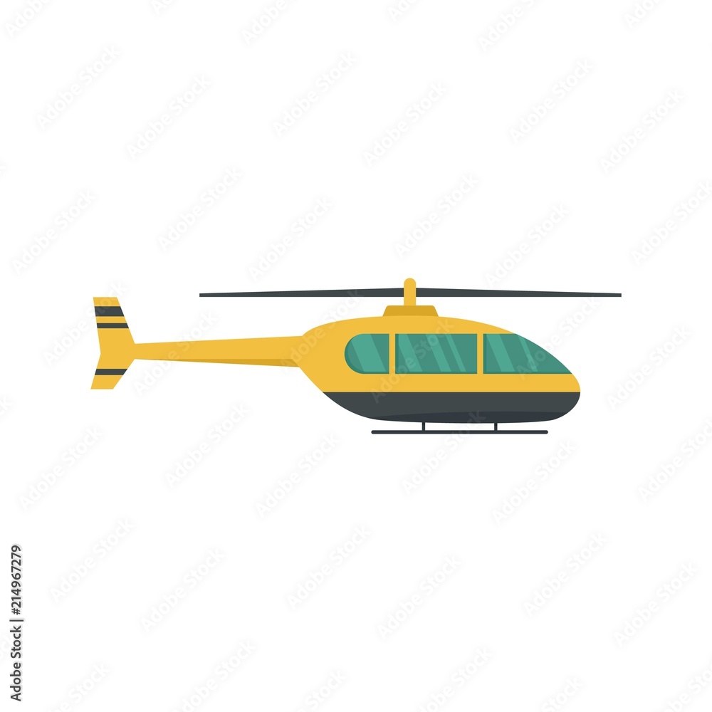 Poster utility helicopter icon. flat illustration of utility helicopter vector icon for web isolated on whi