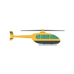 Utility helicopter icon. Flat illustration of utility helicopter vector icon for web isolated on white