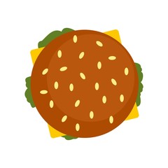 Top view hamburger icon. Flat illustration of top view hamburger vector icon for web isolated on white