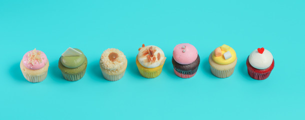 Birthday Cake On Color For The Background