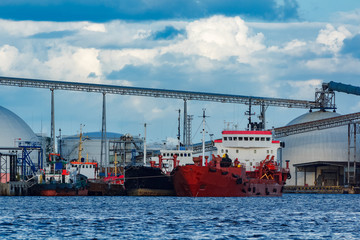 Fototapeta premium Cargo ships at the terminal