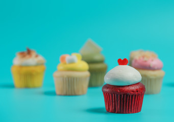 Birthday Cake On Color For The Background