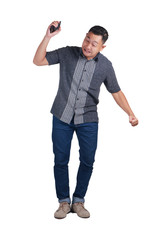 Fototapeta premium Young Man Angry For Having Bad News on Phone