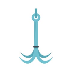 Climb hook icon. Flat illustration of climb hook vector icon for web isolated on white