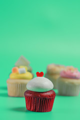 Birthday Cake On Color For The Background