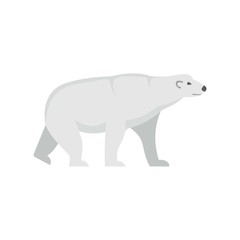 Arctic bear icon. Flat illustration of arctic bear vector icon for web isolated on white