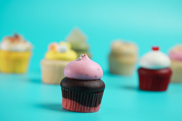 Birthday Cake On Color For The Background