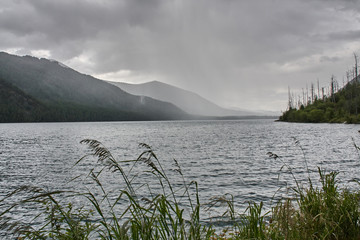 Landscape with beautiful mountain lake