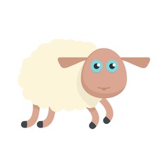 Sheep icon. Flat illustration of sheep vector icon for web isolated on white