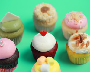 Birthday Cake On Color For The Background