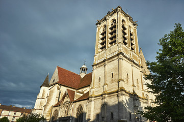 Fototapeta na wymiar Medieval gothic church in Troyes in France.