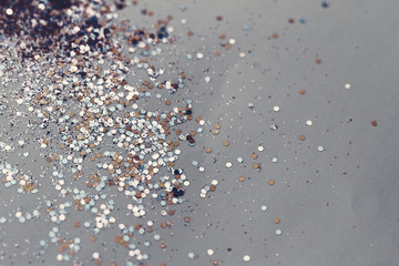 Color glitter - macro photo