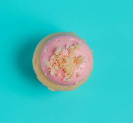 Birthday Cake On Color For The Background