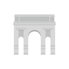 Milan arch icon. Flat illustration of milan arch vector icon for web isolated on white