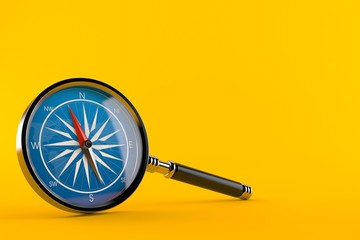 Magnifying glass with compass