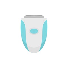 Woman electric razor icon. Flat illustration of woman electric razor vector icon for web isolated on white