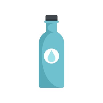 Water plastic bottle icon. Flat illustration of water plastic bottle vector icon for web isolated on white