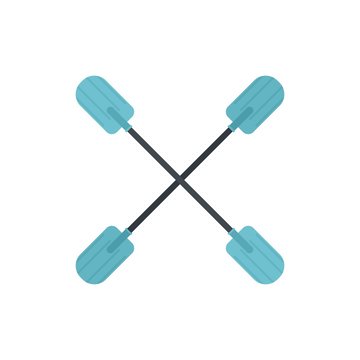Oars icon. Flat illustration of oars vector icon for web isolated on white