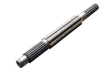 input shaft of the gearbox of the tractor on isolated white background