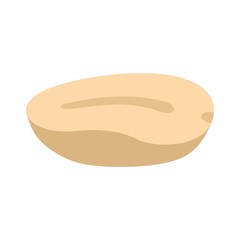 Half peanut icon. Flat illustration of half peanut vector icon for web isolated on white